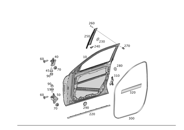 19907302 - Driver Door: Countersunk Screw for Mercedes-Benz: GLE300d, GLE350, GLE400, GLE63 AMG, ML250, ML350, ML400, ML550, ML63 AMG Image image