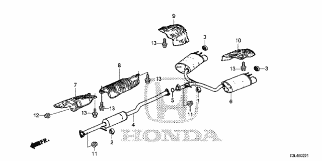 Muffler (V6) for 2016 Honda Accord #0