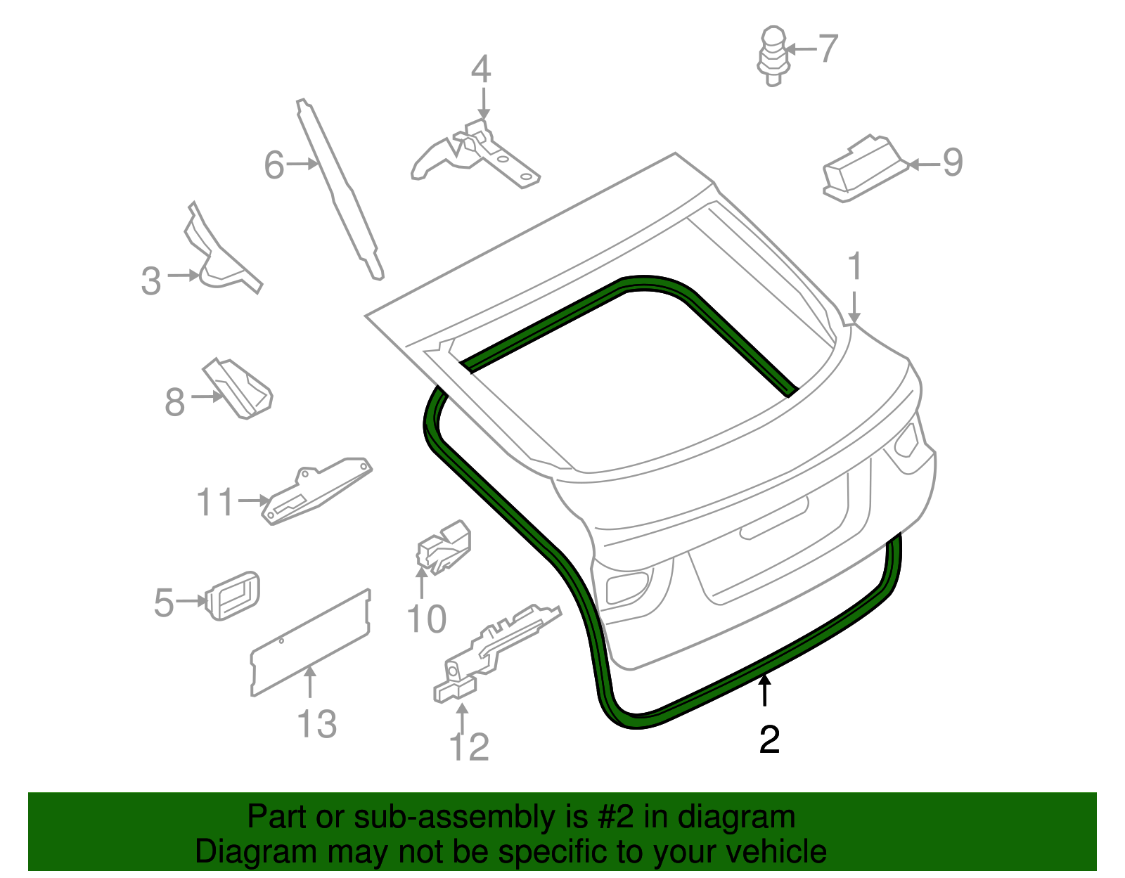 Weatherstrip - BMW (51767003105)