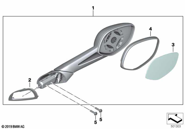 51168549280 - : Mirror Right for BMW-Motorrad Image