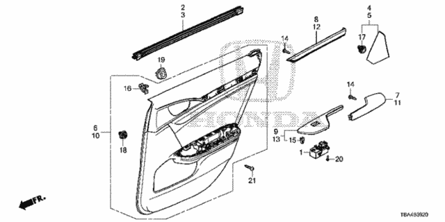 Rear Door Lining for 2016 Honda Civic #0