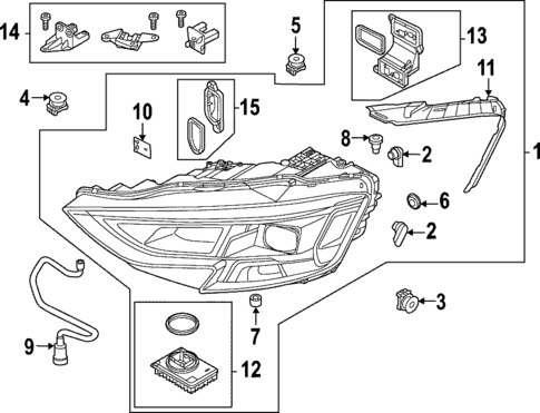 Headlamp Components for 2025 Audi A8 Quattro #1