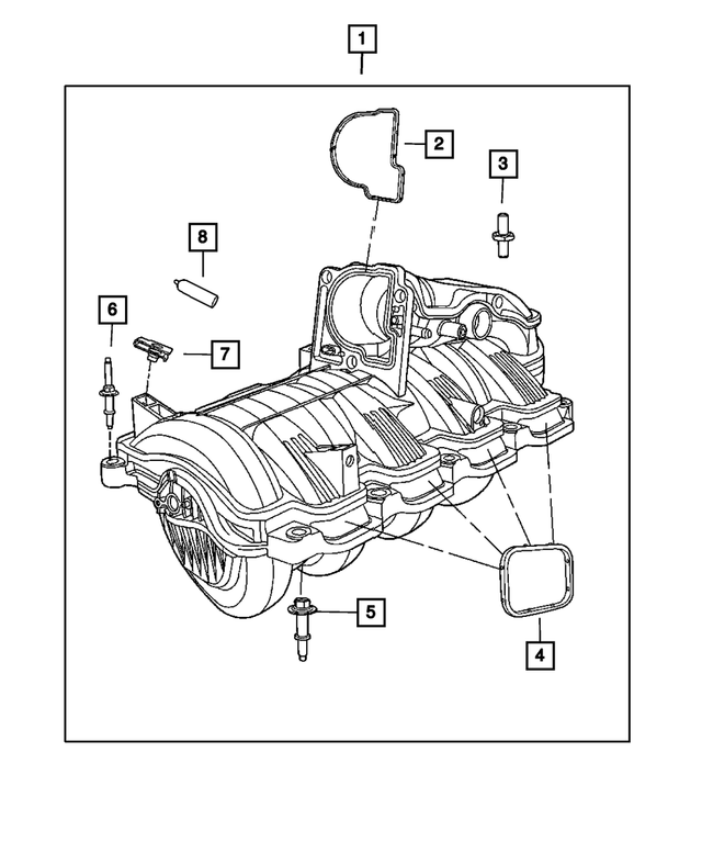 53032774AB - Engine 4.7L Eight Cylinder: Intake Manifold for Mopar Image image