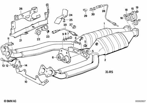 Exhaust System for 1992 BMW 750iL #0