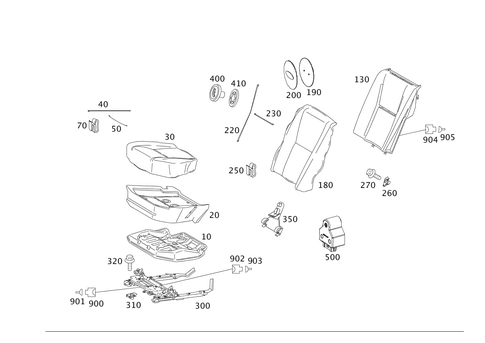 Rear Single Seats for 2007 Mercedes-Benz S550 #0