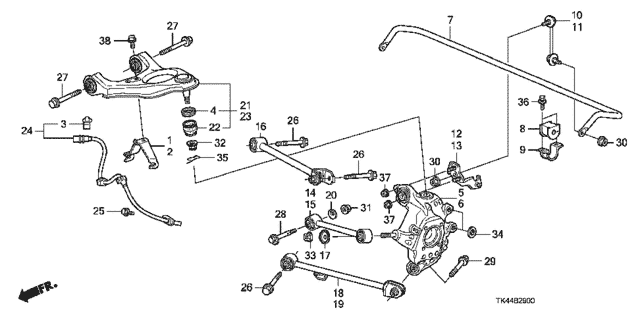 Rear Lower Arm for 2011 Acura TL #0