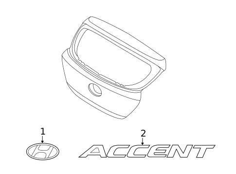 Exterior Trim - Lift Gate for 2014 Hyundai Accent #0
