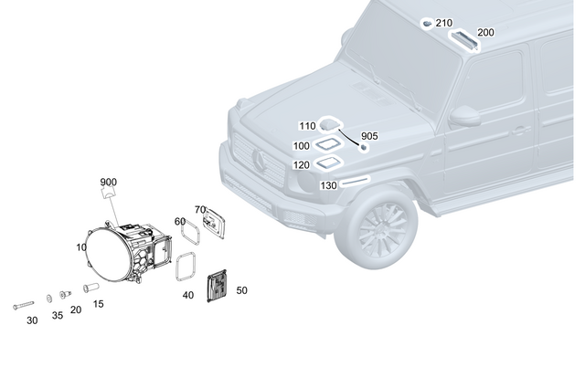 4639067101 - : Lamp Unit for Mercedes-Benz: G500, G550, G580, G63 4x4 Squared AMG, G63 AMG Image