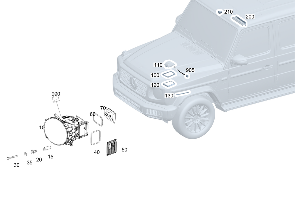 463-881-42-00 - Lamp Assembly Frame 2002-2026 Mercedes-Benz