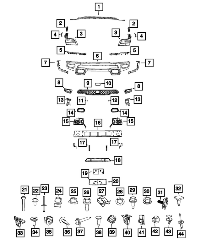 7US98TZZAA - : Front Upper Fascia, Right for Mopar Image