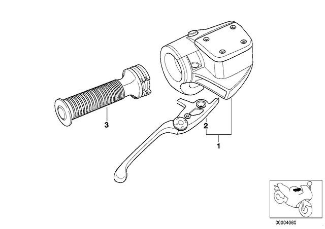 61317710442 - : Right Grooved Handle for BMW-Motorrad Image