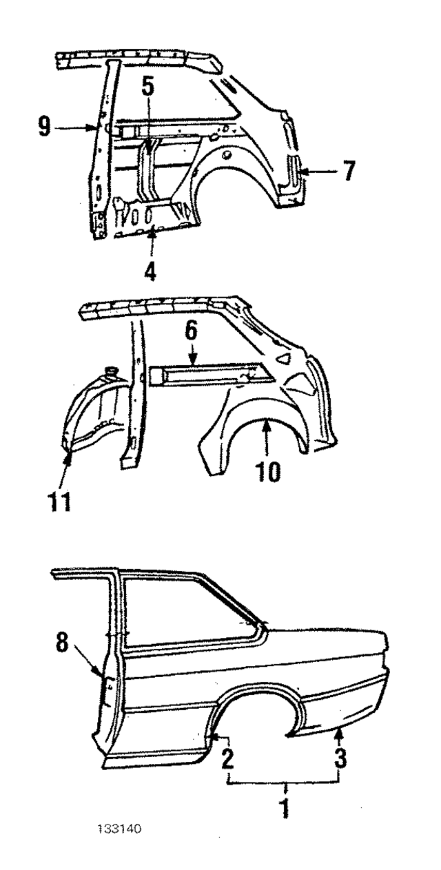 811809605 - Body: Quarter Panel for Audi Image