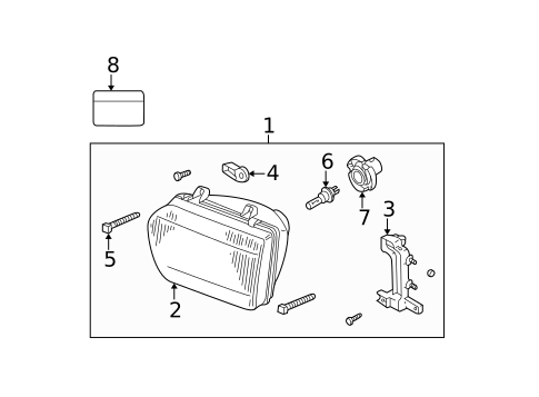 Headlamp Components for 1996 Nissan Pathfinder #0