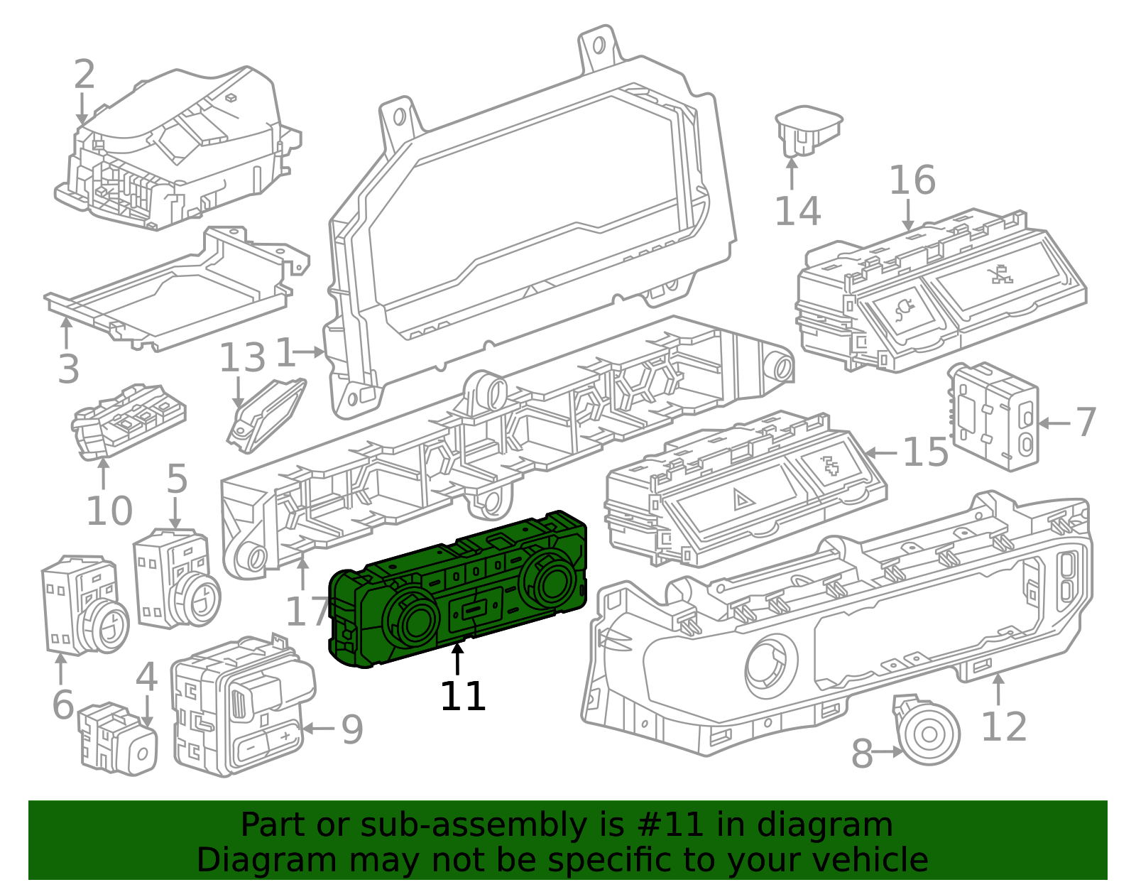 2022-2024 Chevrolet Dash Control Unit 85605650 GM | GMPartsDirect.com