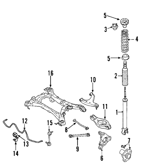 Rear Suspension for 2007 Nissan Murano #1