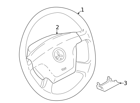 Steering Wheel & Trim for 2005 Mitsubishi Outlander #0
