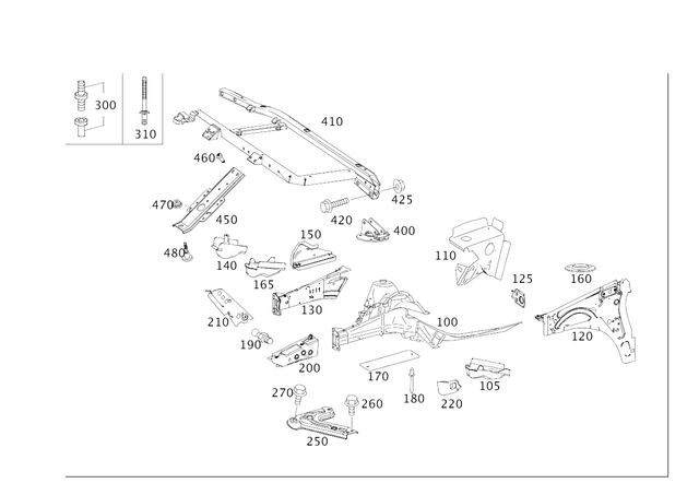 1646201861 - Cowl, Front Panel: Wheel Well for Mercedes-Benz Image image