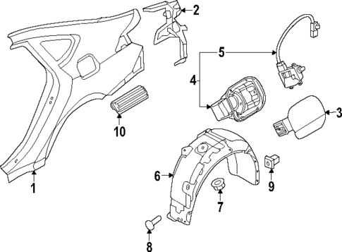 Fuel Door for 2025 Genesis G90 #0