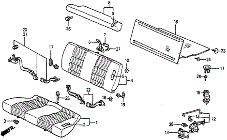 Rear Seat - Seat Belt for 1984 Honda Prelude #0