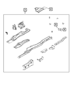 5178529AA - Frame, Bumper and Fascia: Rear Bumper Bracket, Left for Mopar Image