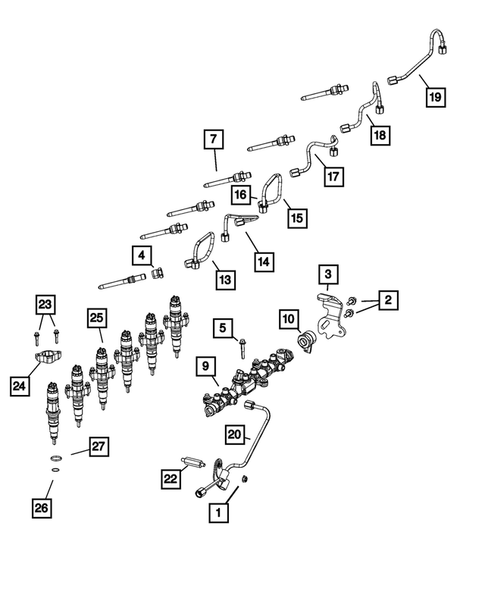 Fuel Rail and Injectors for 2021 Ram 3500 #0