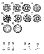 68674290AA - Wheels: Aluminum Wheel, Front for Mopar Image