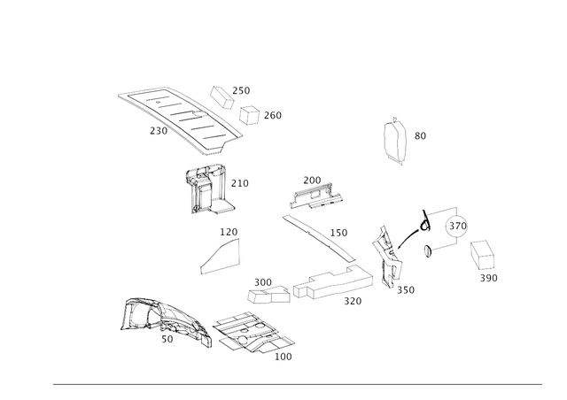 2136824502 - Trim: Dampening, Load Cmprt for Mercedes-Benz: E53 AMG, E63 AMG S Image image