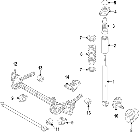 Rear Suspension for 2009 Volkswagen Rabbit #7