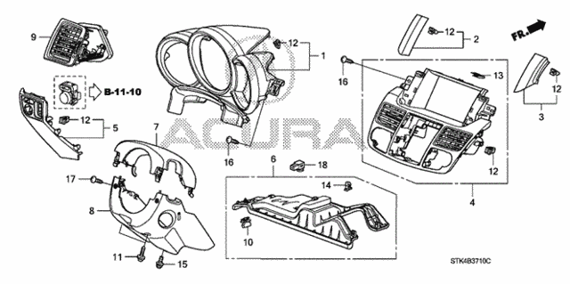 Instrument Panel Garnish (Driver Side) for 2008 Acura RDX #0
