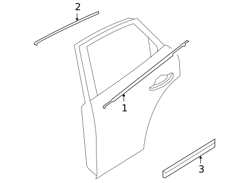 Exterior Trim - Rear Door for 2014 INFINITI QX50 #0