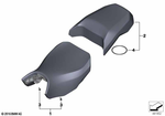 52538536863 - Ergonomics &amp; Comfort: Passenger Seat, Black for BMW-Motorrad Image