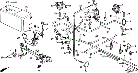 Control Device Stay (2) 2WD for 1991 Honda Civic #0