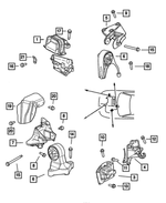 4573775 - Engine Mounting: Engine Mount Support, Left for Mopar Image
