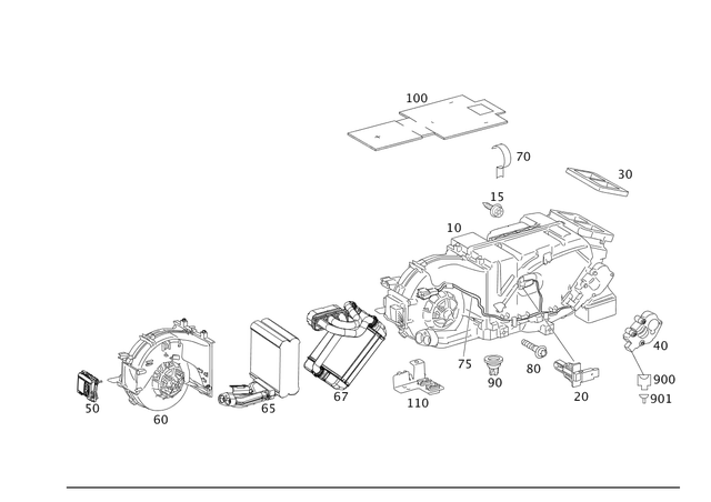 2218200404 - Heating and Ventilation: Electrical Wiring Harness for Mercedes-Benz: 250, 300S, S350, S400, S500, S550, S600, S63 AMG Image image