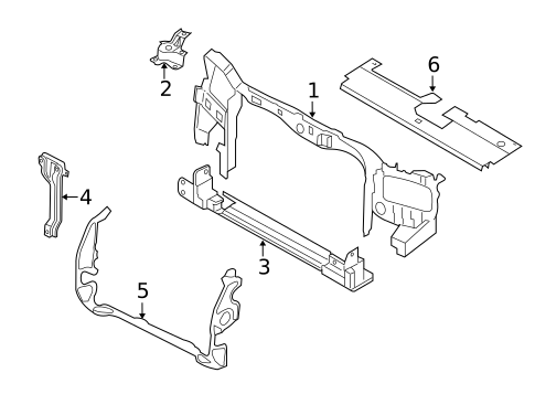 Radiator Support for 2010 Ford Escape #0