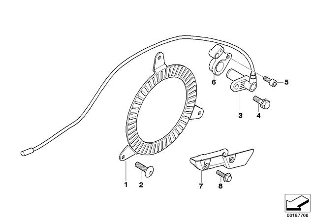 34527705974 - : Sensor Ring, Rear for BMW-Motorrad Image