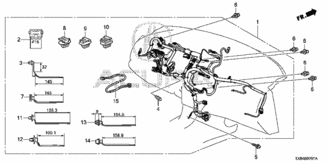 Wire Harness (2) for 2013 Acura ILX #0