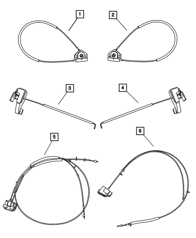 68001846AA - Interior Trim: Recliner Cable for Mopar Image image