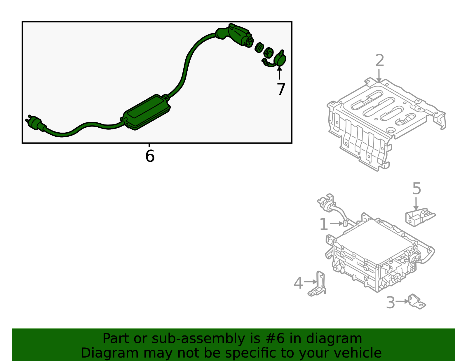 9482A347 - Charge Cable 2018-2022 Mitsubishi Outlander PHEV
