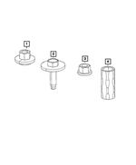 6511799AA - Electrical: Hex Nut-coned Washer Nut And Washer for Chrysler: Pacifica, Town &amp; Country, Voyager | Dodge: Grand Caravan | Jeep: Cherokee, Grand Cherokee, Grand Cherokee L, Wagoneer S Image