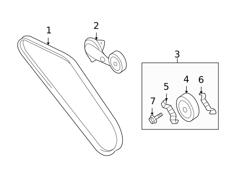 Belts & Pulleys for 2007 Hyundai Tucson #0
