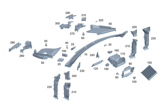 1678302504 - Heating and Ventilation: Water Baffle for Mercedes-Benz: GLE350, GLE450, GLE450e, GLE53 AMG, GLE580, GLE63 AMG S, GLS450, GLS580, GLS63 AMG, Maybach GLS600 Image image