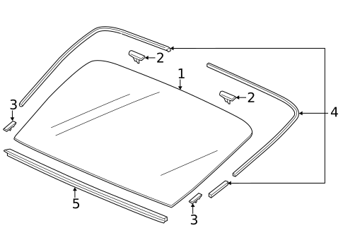 Glass & Hardware - Back for 2020 Acura ILX #0