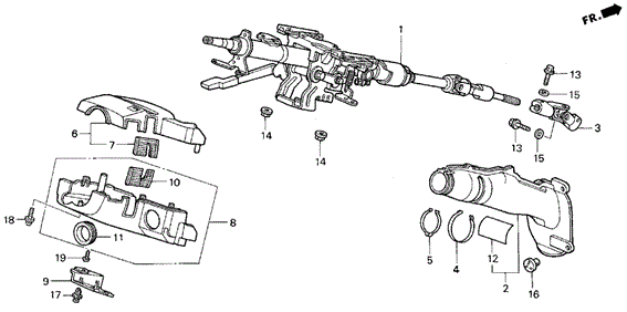 Steering Column for 1998 Honda Odyssey #0