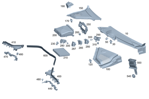 Water Deflector with Intake Bowl for 2024 Mercedes-Benz E350 #0