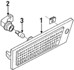 191945119 - Electrical: Marker Lamp Assembly for Volkswagen: Corrado Image