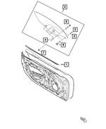 68465855AA - Glass: Front Door Belt Molding, Right for Mopar Image