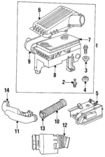 4591265 - Engine: Air Cleaner Assembly for Chrysler: Concorde, LHS, New Yorker | Dodge: Intrepid Image
