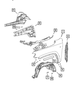 6503193 - Body Sheet Metal Except Doors: Hex Head Bolt And Coned Washer for Chrysler: 300, Sebring, Town &amp; Country | Dodge: Avenger, Caliber, Challenger, Charger, Durango, Grand Caravan, Journey | Jeep: Compass, Grand Cherokee, Grand Cherokee WK, Liberty, Patriot | Ram: 2500, 3500 Image