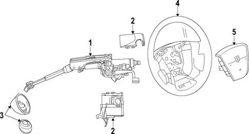 Steering Column for 2010 Dodge Caliber #0